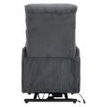 Coolmore Recliner Chair, Electric Recliner Chairs For Adults, Side Pocket Power Reclining Chair Pocket Springs Seat Cushion, Corduroy Fabric Recliner Sofa For Living Room, Bedroom, Home Theater Dg Dark Gray Foam Corduroy