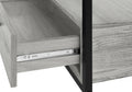 Tv Stand, 48 Inch, Console, Media Entertainment Center, Storage Drawers, Living Room, Bedroom, Grey Laminate, Black Metal, Contemporary, Modern Grey 70 79 Inches Particle Board