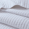 3 Piece Quilt Set White Full Queen Full White Cotton