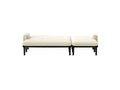 Ivory Corduroy Sectional Sofa: Convertible 3 Seater Sofa, L Shaped Sofa, And Bed Ivory Velvet Metal Primary Living Space Medium Soft Loose Back Pillow Top Arms Foam Fabric Metal 3 Seat