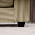 Modern Fabric Living Room Sofa With 4 Pillows Upholstered Large Deep Seating Loveseat, Tan Corduroy Tan Corduroy 2 Seat