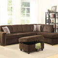 Chocolate Storage Upholstery Ottoman Chocolate Velvet Wood Primary Living Space Solid Brown Rectangle With Storage Velvet