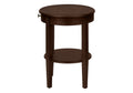 Accent Table, 2 Tier, End, Side Table, Round, Nightstand, Bedroom, Lamp, Brown Veneer, Transitional Espresso Mdf