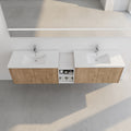 84 Inch Soft Close Doors Bathroom Vanity With Sink, A Small Storage Shelves, 36