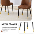 Brown Suede Like Velvet Dining Chair Set Four Pack Black Metal Legs,Dinning Chairs,Brown. Brown Black Dining Room Dining Chairs Metal