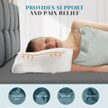 Sleeping Pillow, Bedroom Bedding, Neck Support Pillow, White,2 Piece Full White 2 Piece Set Fabric