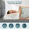 Sleeping Pillow, Bedroom Bedding, Neck Support Pillow, White,1 Piece White Fabric