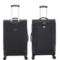 Four Piece Fabric Luggage Set, Expandable Suitcase For Travel, School And Business Trip 20 24 28 32In Black Fabric