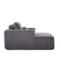 62.5 Inch Corduroy Sponge Sofa Lounge Chair,No Assembly Required,Fluffy Modern Sleeper Chair For Indoor Living Room Bedroom Grey Foam Corduroy 1 Seat