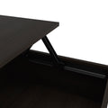 Aran Lift Top Coffee Table, Storage Compartment, Black Black Particle Board Particle Board