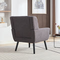 Modern Soft Teddy Material Ergonomics Accent Chair Living Room Chair Bedroom Chair Home Chair With Black Legs For Indoor Home Grey Teddy Fabric Grey Foam Upholstered