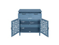 2 Door 2 Drawer Cabinet, American Furniture, Suitable For Bedroom, Living Room, Study Blue Mdf