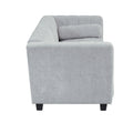 78.7''Upholstered Sofa For Living Room, Bedroom, Salon, Simplified Style Light Gray Polyester 3 Seat