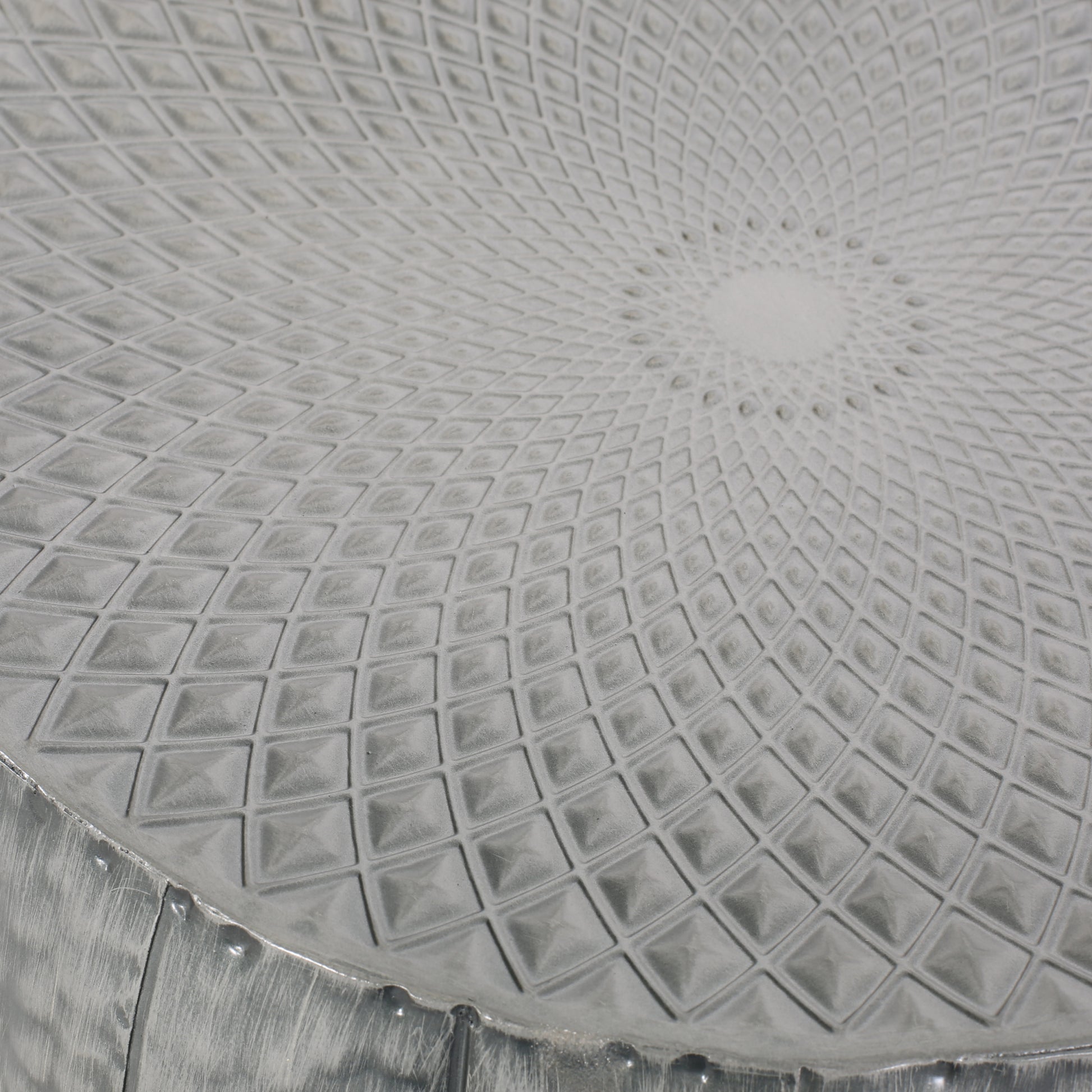 Metal Drum End Table Antique Silver Primary Living Space Contemporary Coffee & End Tables Iron