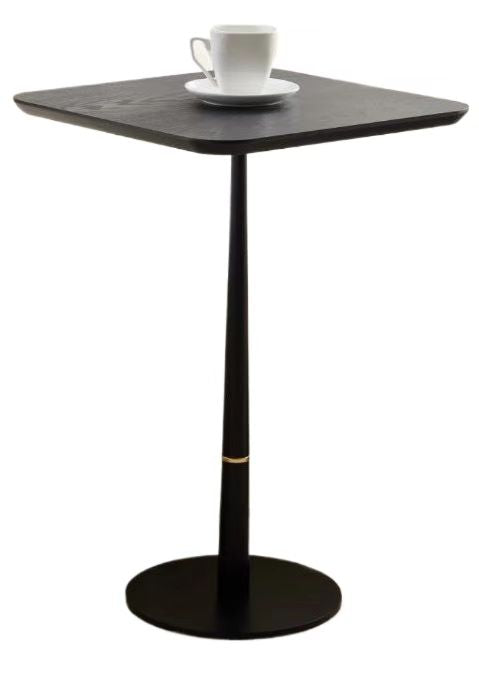 Mdf With Metal Feet, Square, Located In Living Space And Lounge Area, Coffee Table, Computer Desk, Black, 15.74"D X23.77"H Black Gold Primary Living Space Casual,Chinese Freestanding Coffee & End