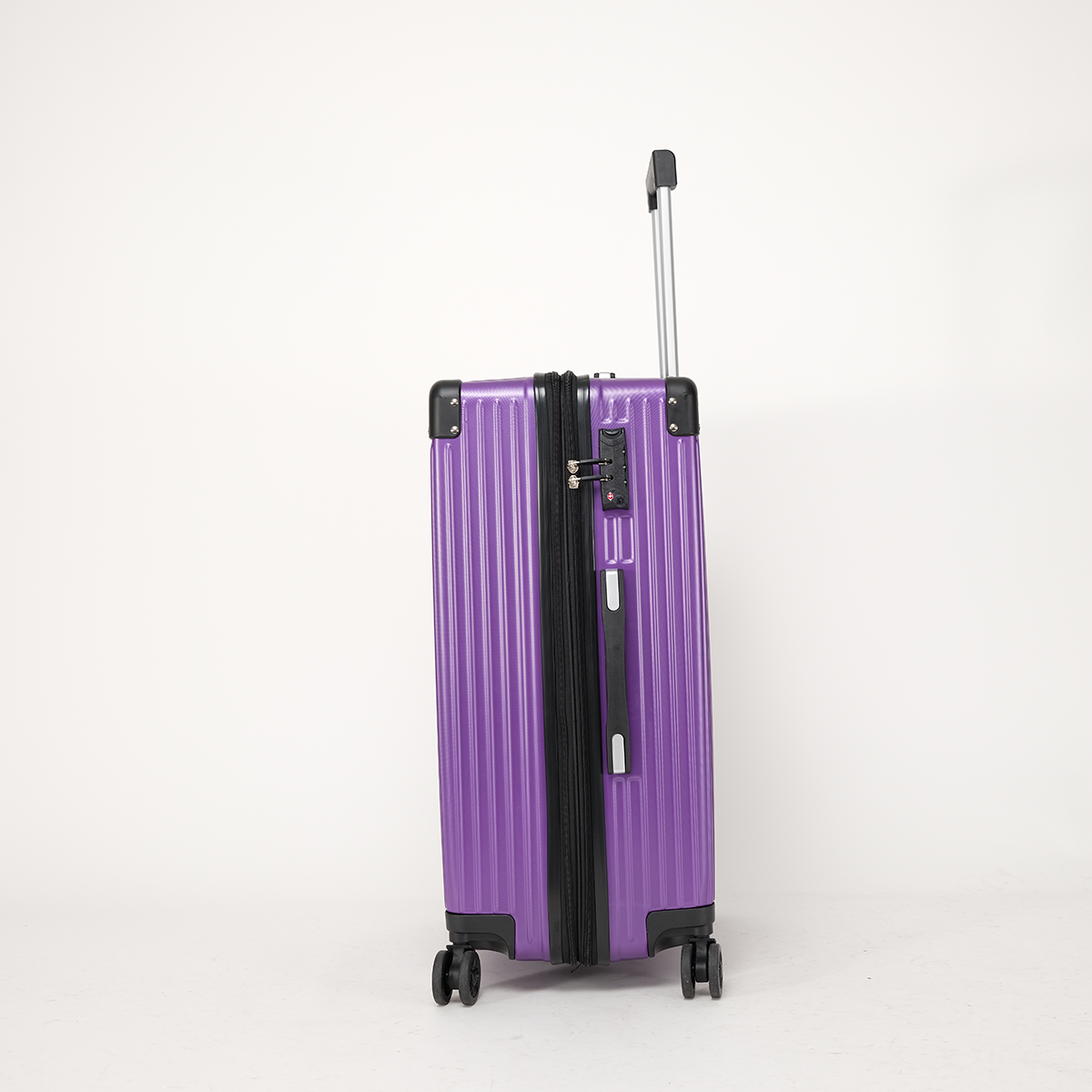 Long Holiday Luggage Set Of 3 Pieces 20.25.29 Inches Abs Hard Shell Luggage, With Password Lock Universal Wheel Lightweight Carry On Luggage Purple Abs