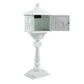 Mailbox Cast Aluminum White Mail Box Postal Box Security Heavy Duty White Aluminium