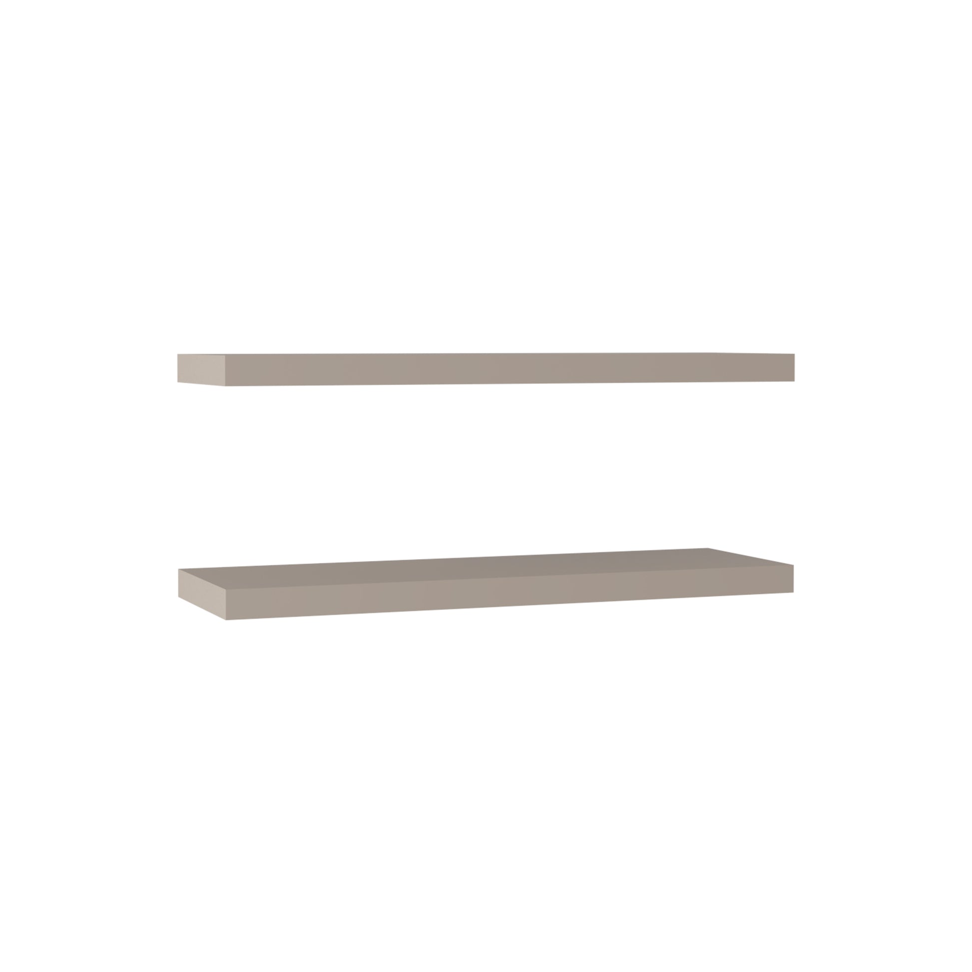 Ecco 31.5" Wide Floating Shelves Set Of 2, Shelves For Wall Decor For Bedroom, Bathroom Storage Shelves, Book Shelves For Living Room 2 Or Less Taupe Horizontal Primary Living Space Modern Wall