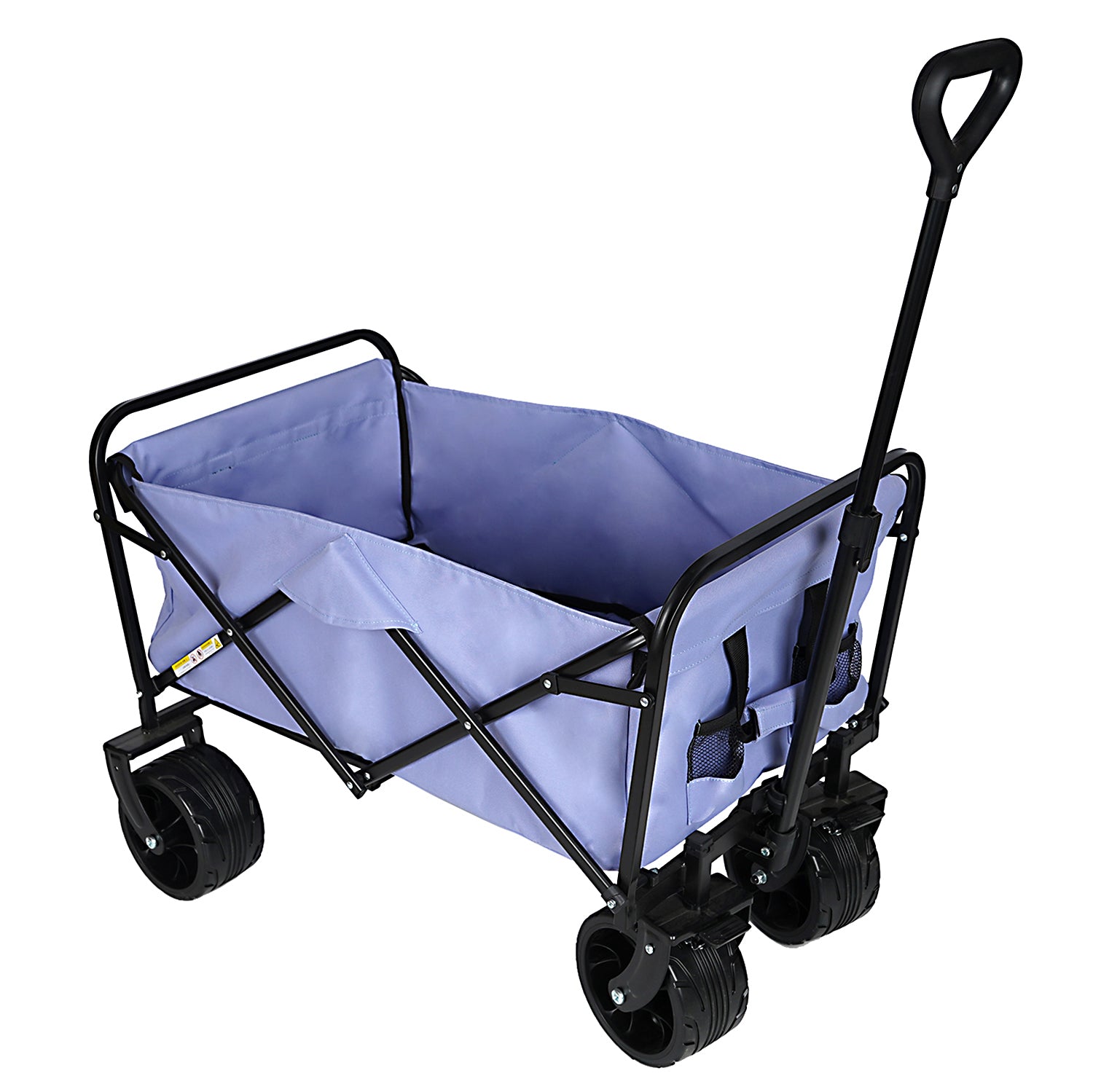 100L Collapsible Folding Beach Wagon Cart With 220Lbs Large Capacity, Wagons Carts Heavy Duty Foldable With Big Wheels For Sand, Garden, Camping Purple Garden & Outdoor Metal Waterproof Fabric