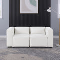 Modular Sofa Beigechenille Fabric, Simple And Grand, The Seat And Back Is Very Soft. This Is Also A Knock Down Sofa Beige Chenille 2 Seat