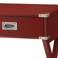 Red 1 Drawer End Table Red Primary Living Space Contemporary Drawers Rectangular Wood