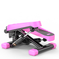 Home Office Exercise 330Lbs Capacity Mini Stepper With Resistance Bands And Lcd Monitor Pink Black Steel