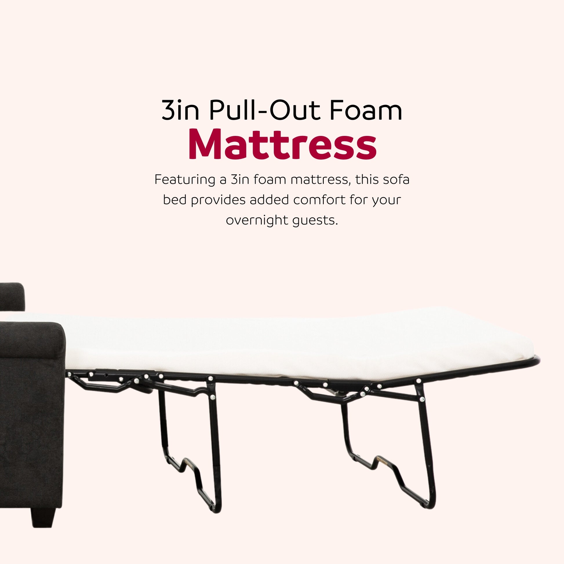 Convertible Twin Sleeper Sofa With Usb Ports, Modern Upholstered Sofa Bed, Living Room 2 Seater Sofa Loveseat, Dark Gray Dark Gray Polyester Wood Primary Living Space Medium Firm Cushion Back Heavy Duty Modern Rolled Arms Plywood Metal 2 Seat