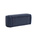 Coolmore Storage Ottoman,Bedroom End Bench,Upholstered Fabric Storage Ottoman With Safety Hinge, Entryway Padded Footstool, Ottoman Bench For Living Room & Bedroom Navy Navy Primary Living Space Foam Corduroy