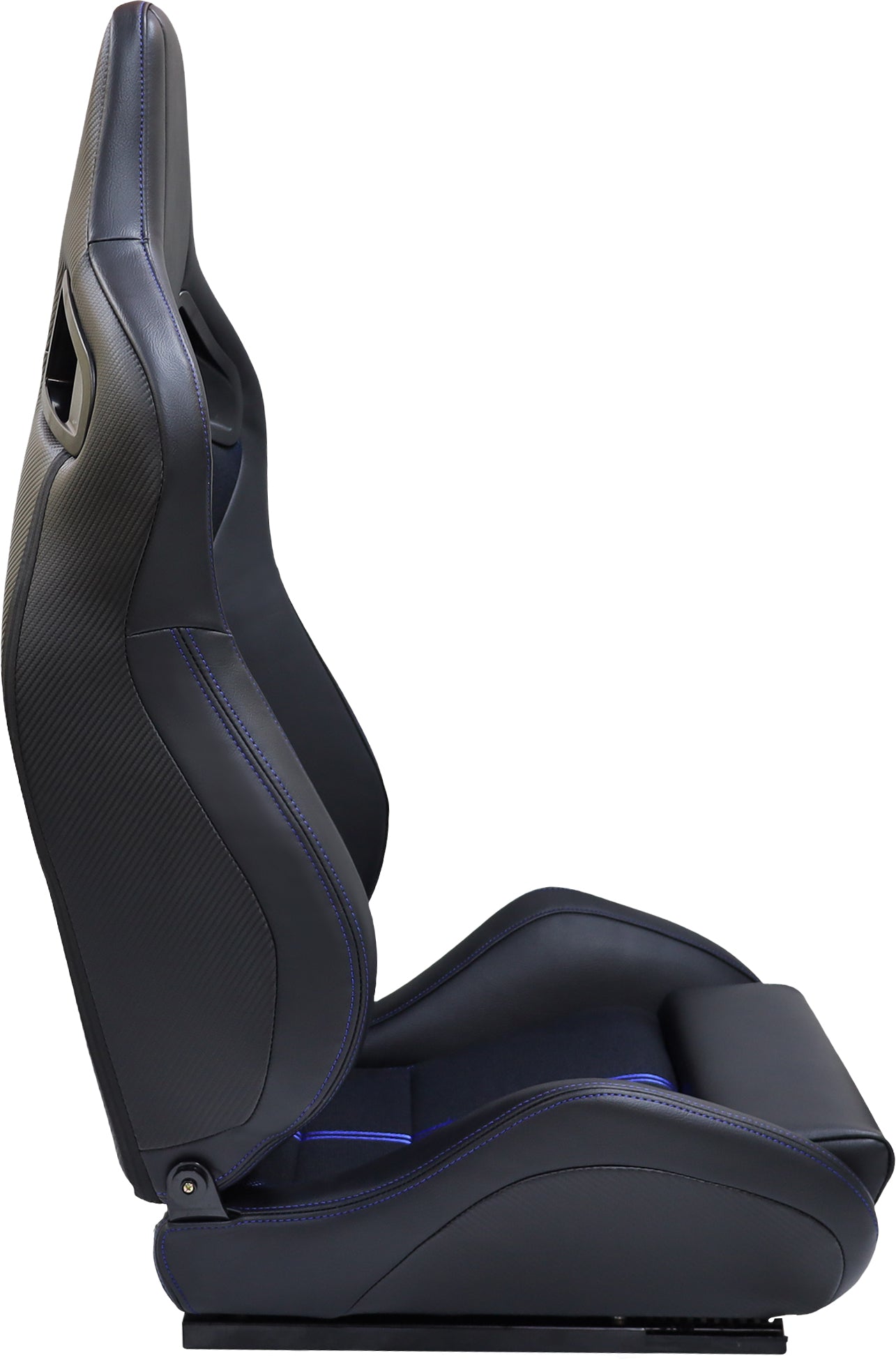 Racing Seatbucket Seats Acacia Wood,Black Blue Memory Foam Vinyl