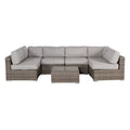 Fully Assembled Wicker Patio Sofa Set For 4 With Cushions Convenient Outdoor Seating Group Brown,Gray Wicker