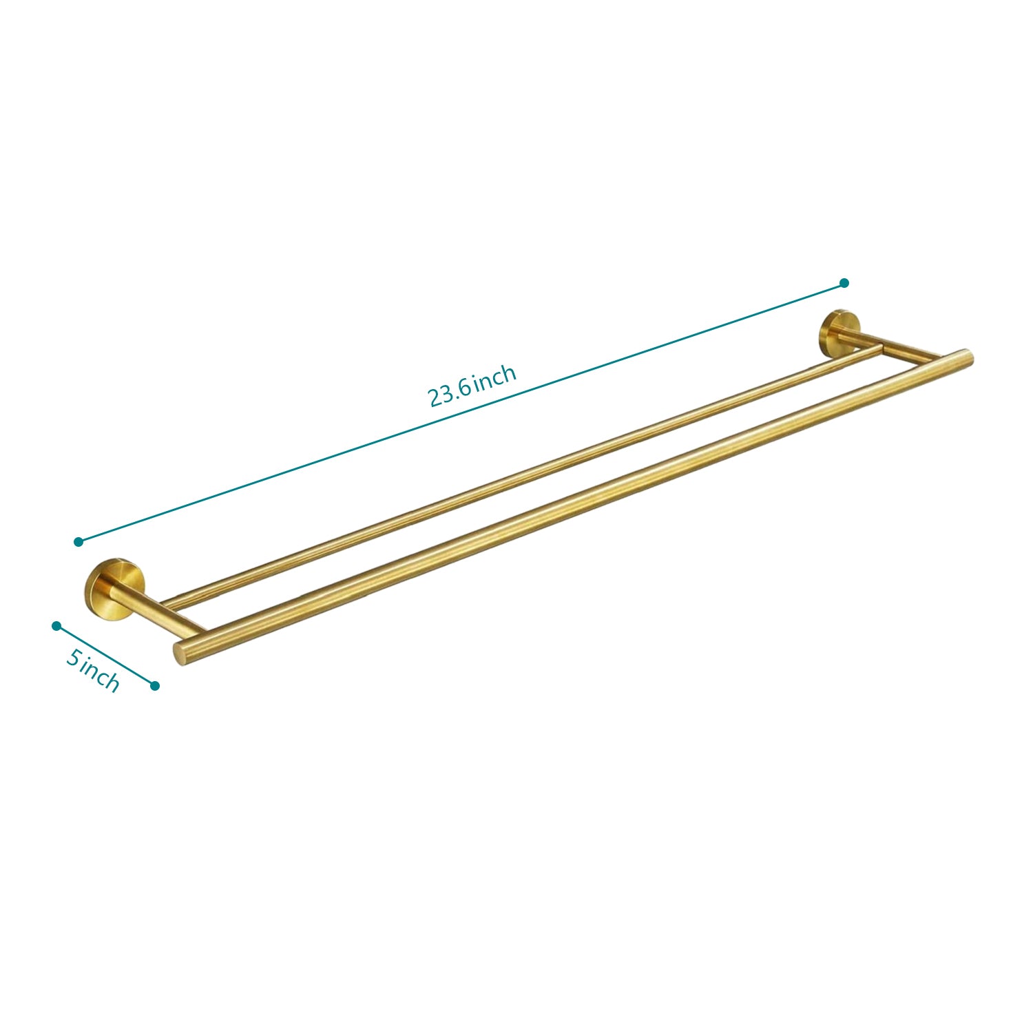 23.6'' Towel Bar Wall Mounted brushed gold-stainless steel