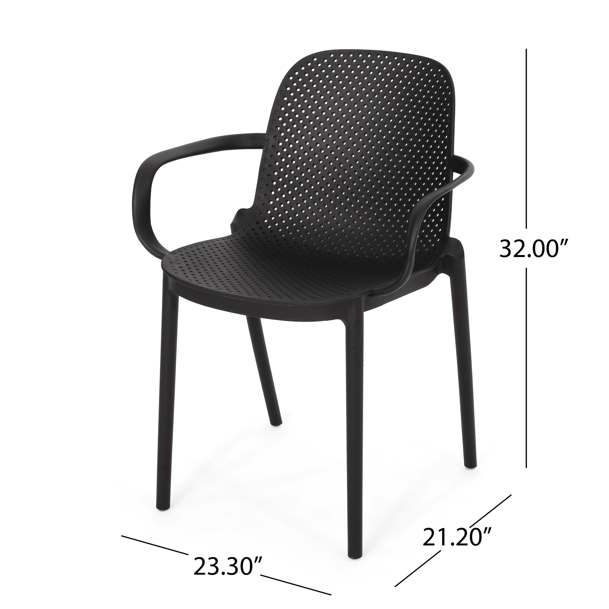 Gardenia Chair Black Polypropylene