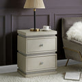 Ivory 2 Drawer Accent Table With Faux Diamonds Border Ivory Primary Living Space Traditional Drawers Rectangular Mdf
