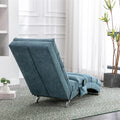 Coolmore Linen Massage Chaise Lounge Indoor With Remote Control,Ergonomic Electric Massage Long Lounger With 5 Modes For Office, Living Room,Bedroom Blue Blue Foam Linen