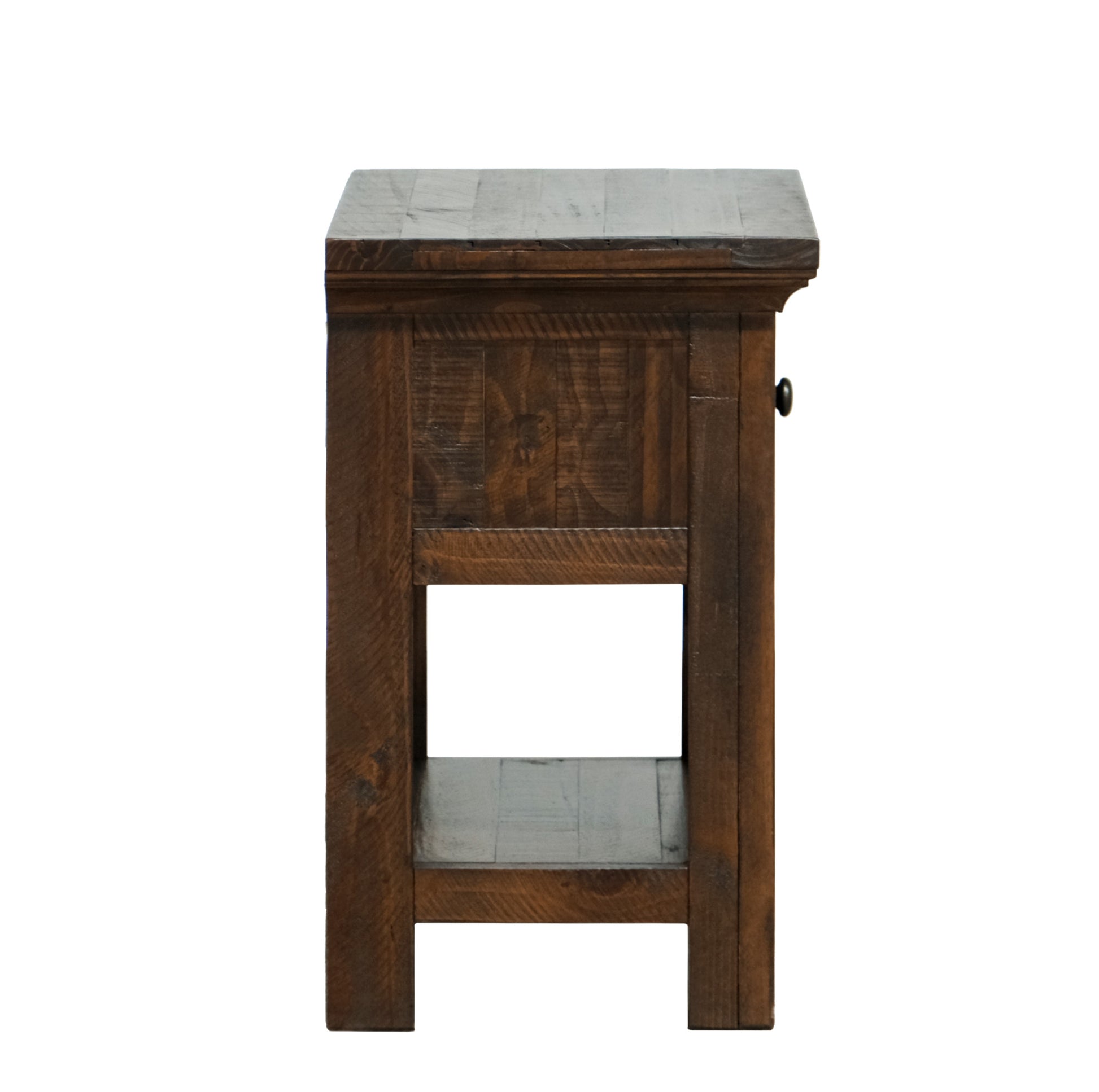 Verna Brown 1 Drawer Nightstand Brown Engineered Wood