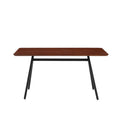 Contemporary V Leg Veneer Dining Table Dark Walnut Dark Brown Mdf Mdf