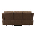 Plush Comfort Sofa Set 3Pc Brown Microfiber Upholstered Tufted Details Reclining Sofa Loveseat Reclining Chair Plush Arms Modern Living Room Furniture Brown Microfiber Wood Primary Living Space Contemporary,Modern Pillow Top Arms Plywood,Solid Wood 6