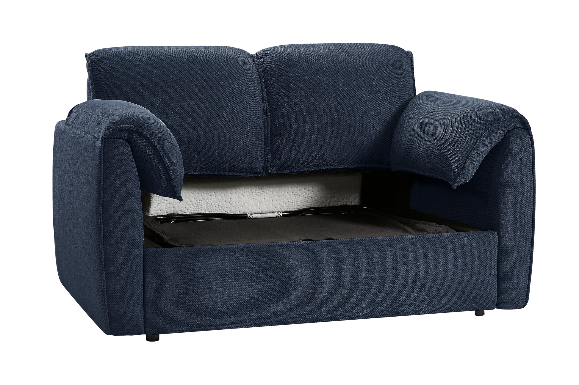 Chenille Sofa Bed Modern Convertible Couch With Plush Comfort And Durable Design For Living Room And Bedroom Blue Chenille 2 Seat