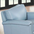 Westcott Leather Chair Blue Memory Foam Genuine Leather