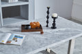 Elegant Luxurious Faux Marble Mdf Dinning Table For 6 Or 8, Rectangular 70.9