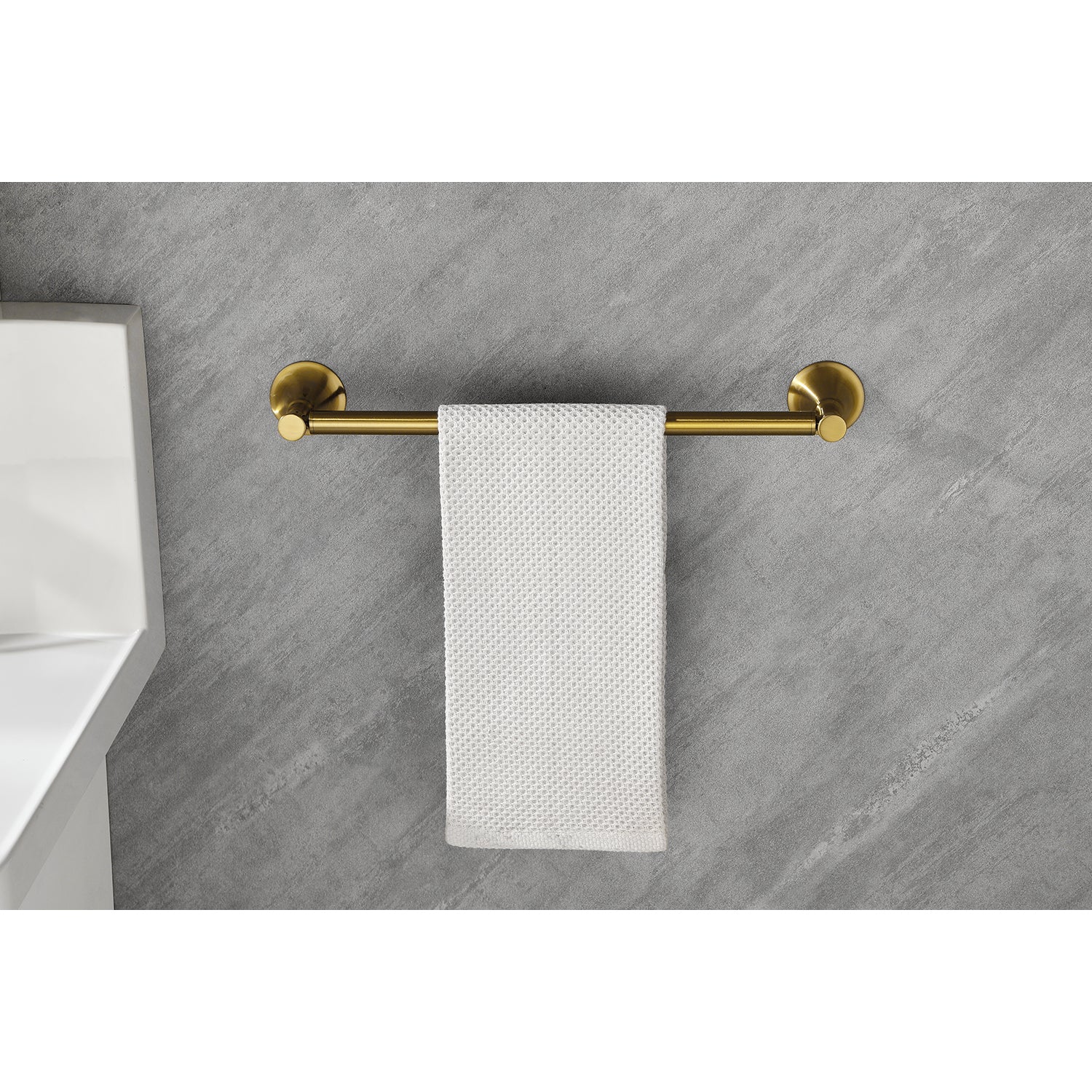 6 Piece Brass Bathroom Towel Rack Set Wall Mount Brushed Gold Brass