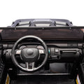24V Two Seater Kids Ride On Truck Car W Parents Control,200W*2,Seat Width 20.28In,Four Wheel Suspension,Led Lights,Music,Mp3,Bluetooth,Two Independent Seat Belts,Suitable For Off Road For Kids Aged 3 Black 100 149 Lbs Polypropylene