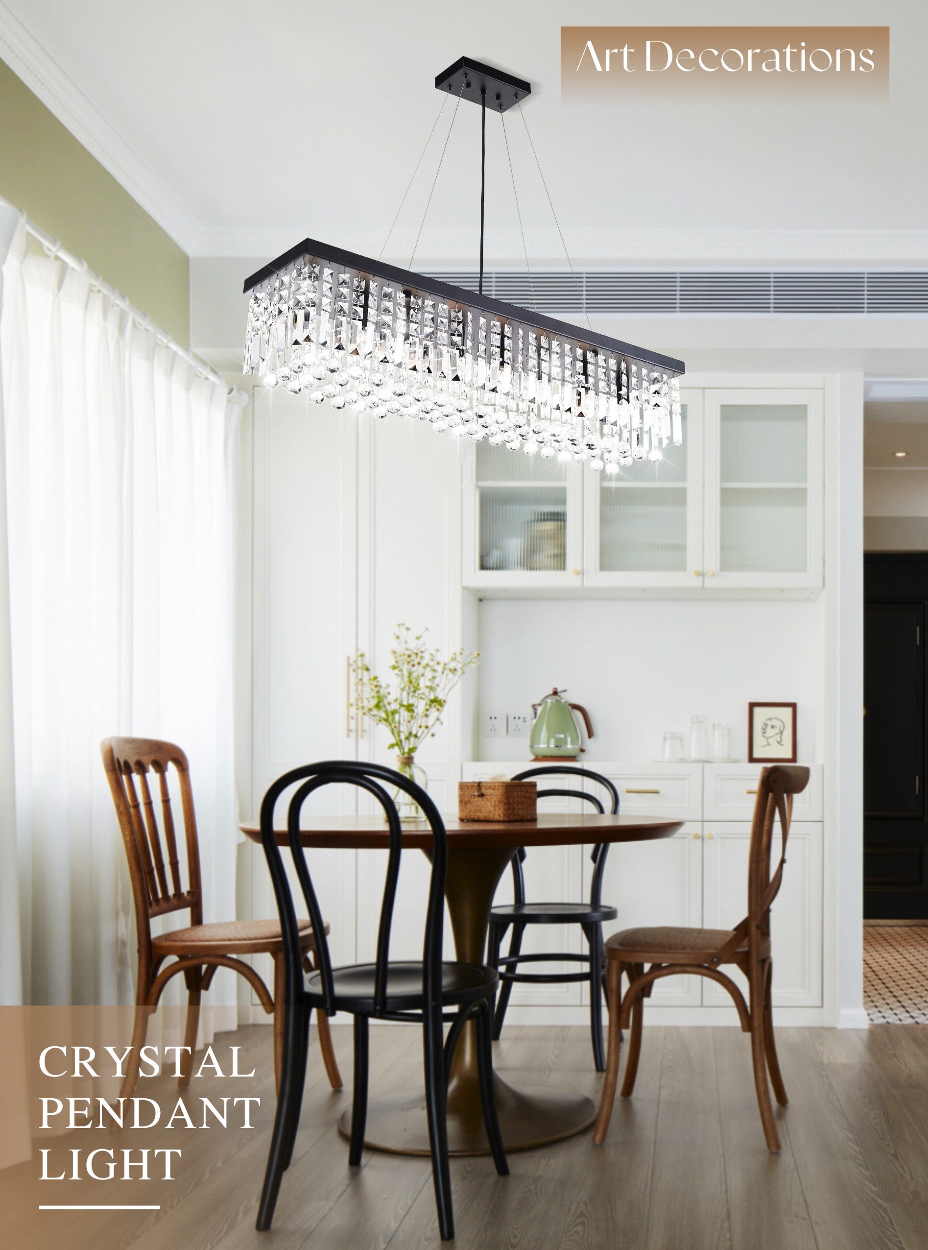 Rectangle Modern K9 Crystal Chandelier shops