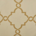 Fretwork Print Grommet Top Window Valance Beige Gold 50X18
