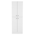 Pantry Cabinet Coahoma, Kitchen, White White Particle Board Engineered Wood