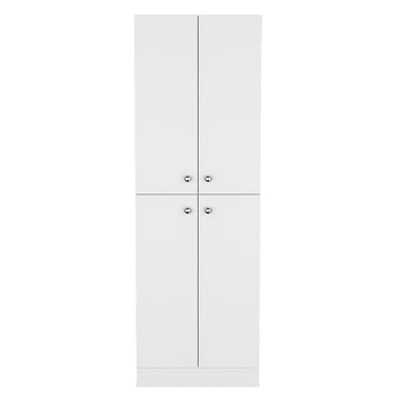 Pantry Cabinet Coahoma, Kitchen, White White Particle Board Engineered Wood