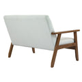 Coolmore Mid Century Modern Solid Loveseat Sofa Upholstered Linen Loveseat, 2 Seat Upholstered Loveseat Sofa Modern Couch Beige Linen 2 Seat