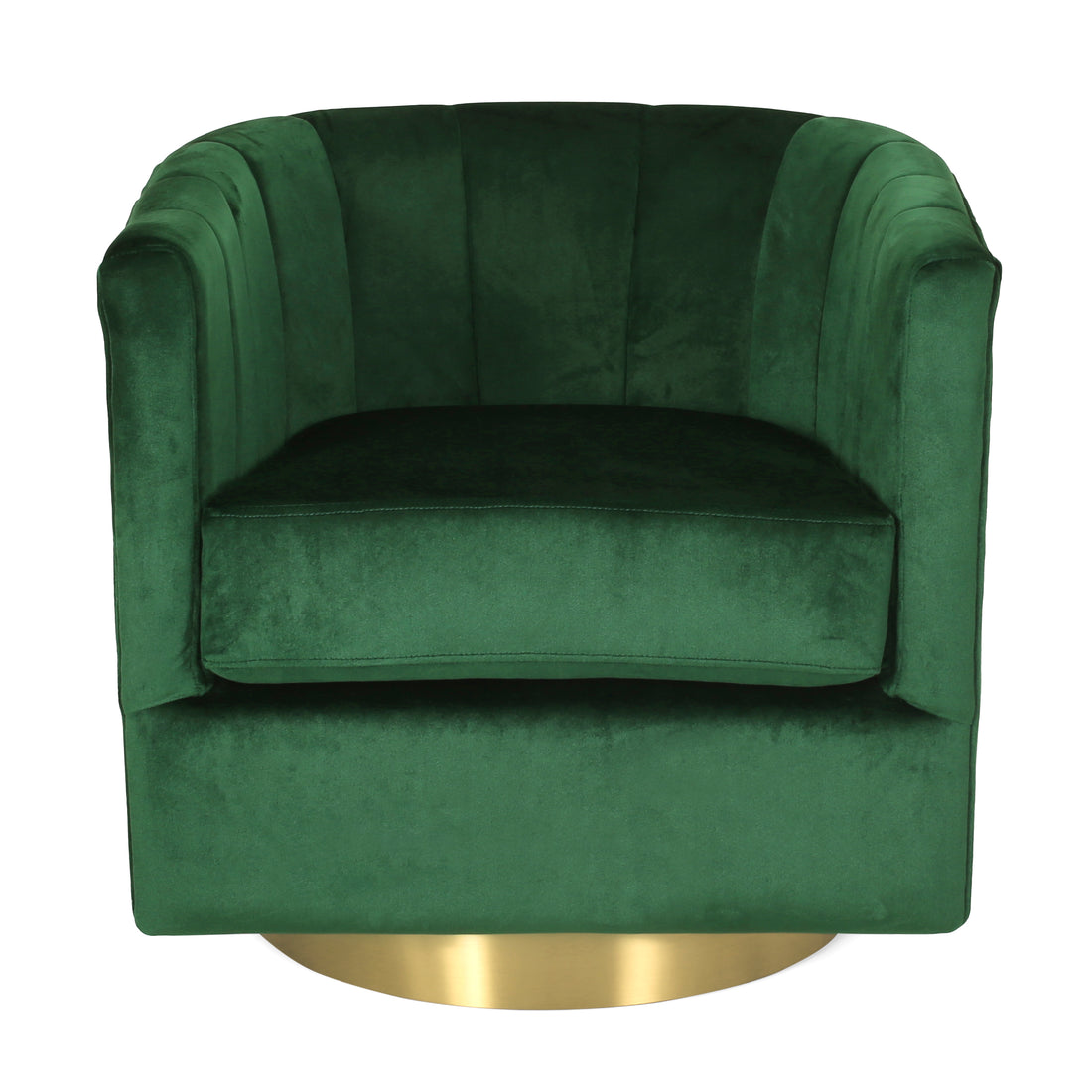 Swivel Arm Chair Emerald Velvet