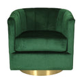 Swivel Arm Chair Emerald Velvet