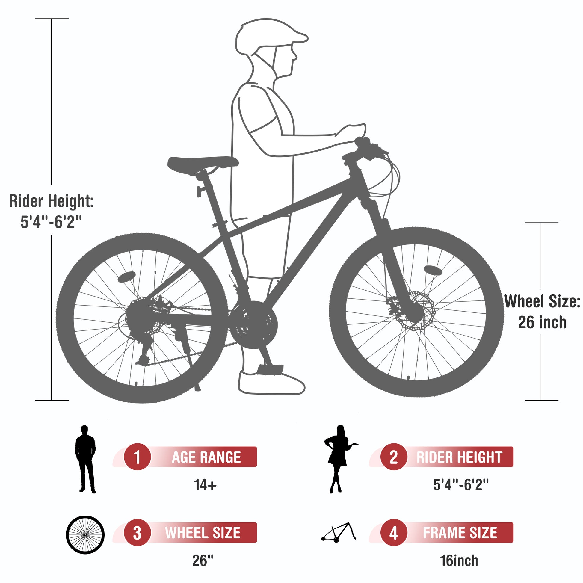 Mountain Bike For Men And Women 26 Inch 24 Speed Suspension Fork Kenda